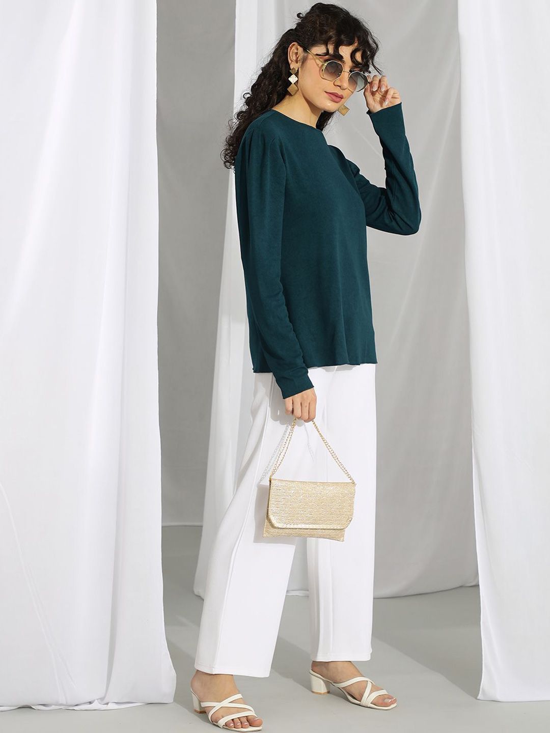 Kotty Women Round Neck Long Sleeves Top