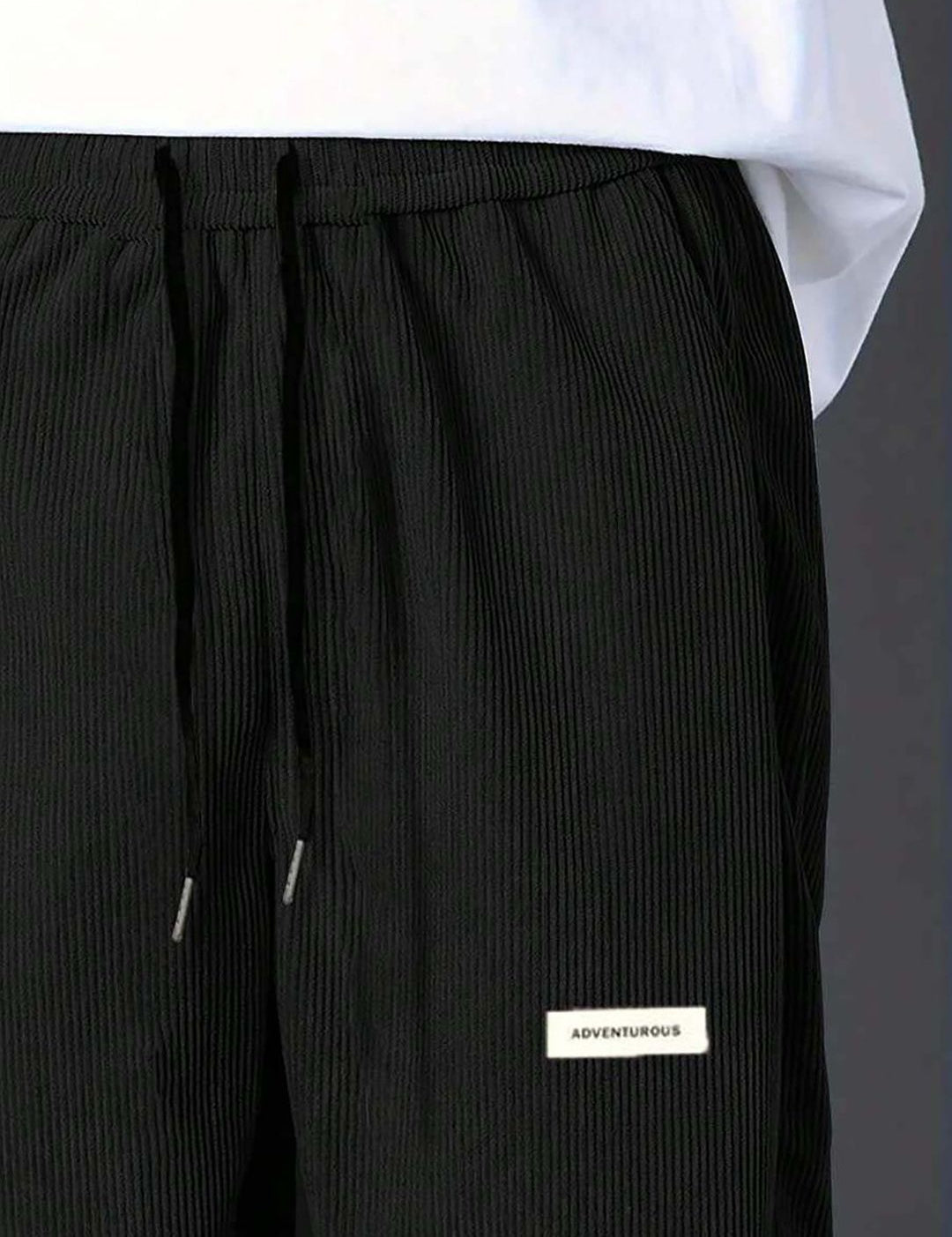 Kotty Men Relaxed High-Rise Corduroy Joggers Trousers