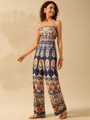 Kotty Women Ethnic Motifs Printed Relaxed Flared High-Rise Trousers