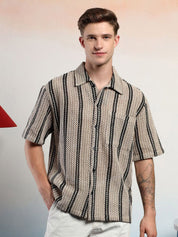 Kotty Men Striped Casual Shirt