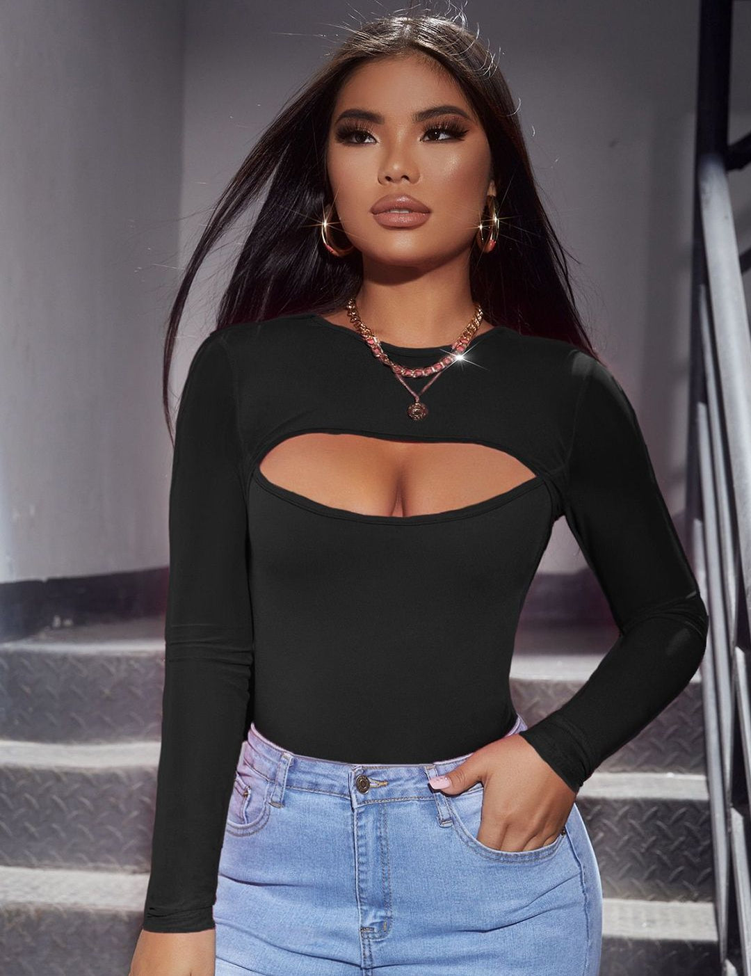 Kotty Women Solid High Neck Top