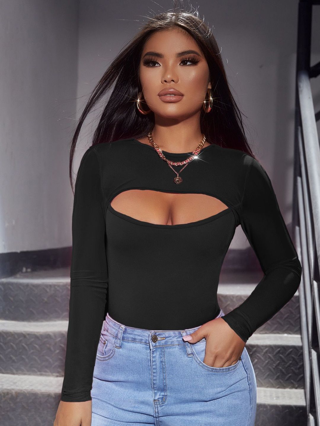 Kotty Women Solid High Neck Top