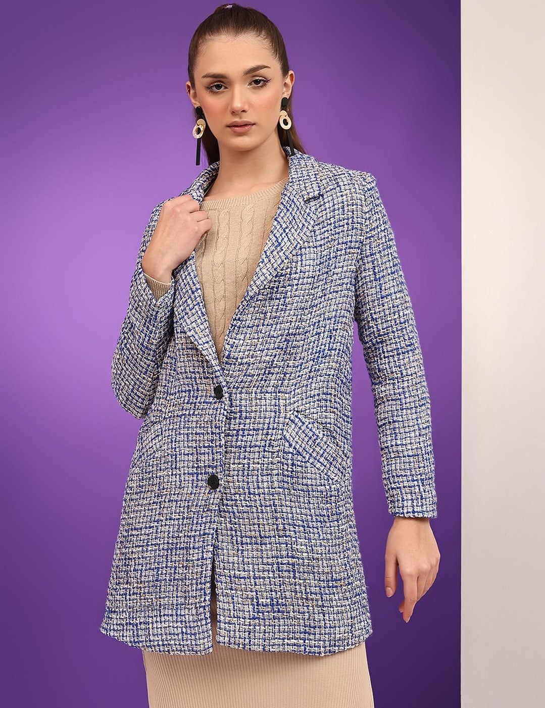 Kotty Women Self Design Overcoat