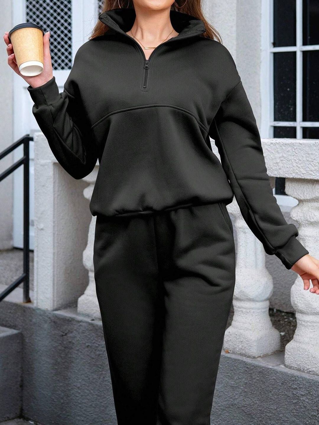 Kotty High Neck Sweatshirt With Joggers Co-Ords