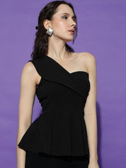 Kotty Women Solid One Shoulder Top