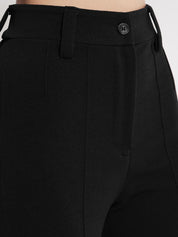 Kotty Women Colourblocked High-Rise Straight Fit Easy Wash Trousers