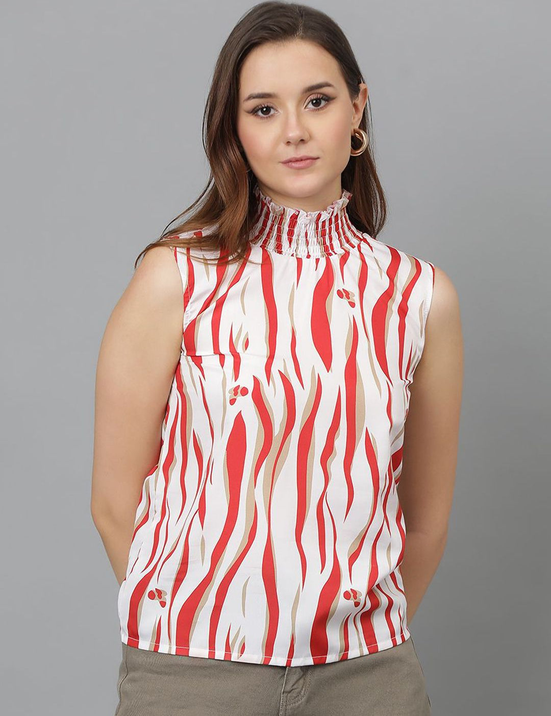 Kotty Print Crepe Top