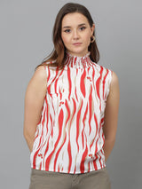 Kotty Print Crepe Top