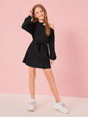 Kotty Cold-Shoulder A-Line Dress