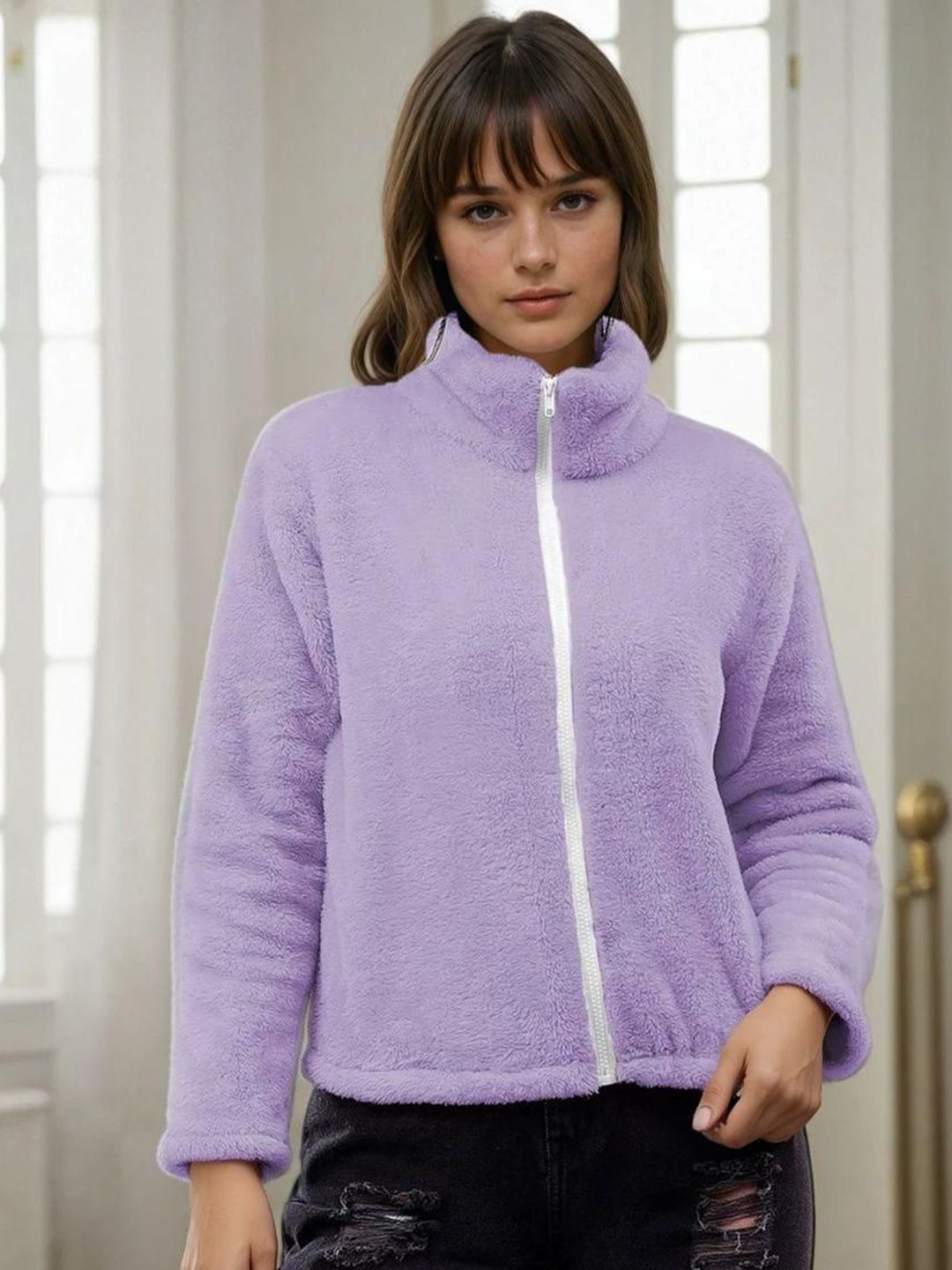 Kotty Women Solid Full Sleeve Sweatshirt