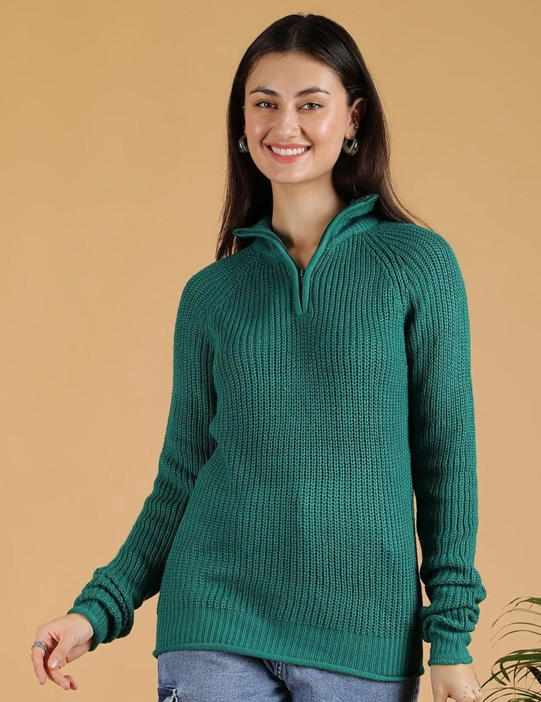 Kotty Women Half Zipper Cotton Pullover