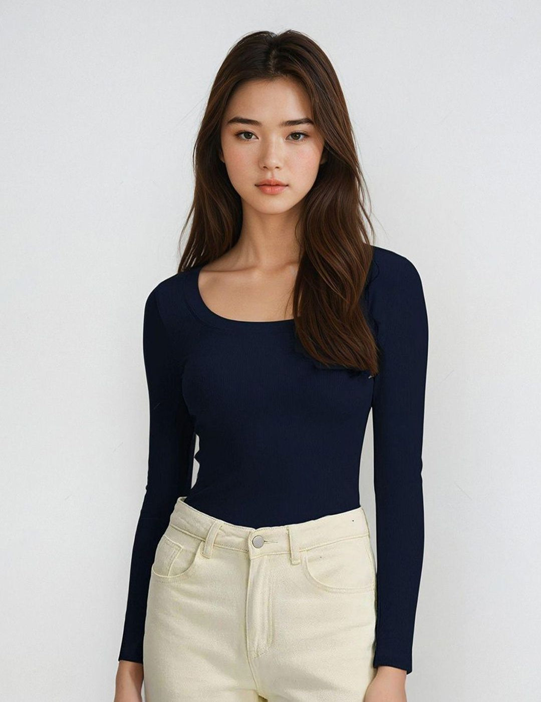 Kotty Women Solid Scoop Neck Top