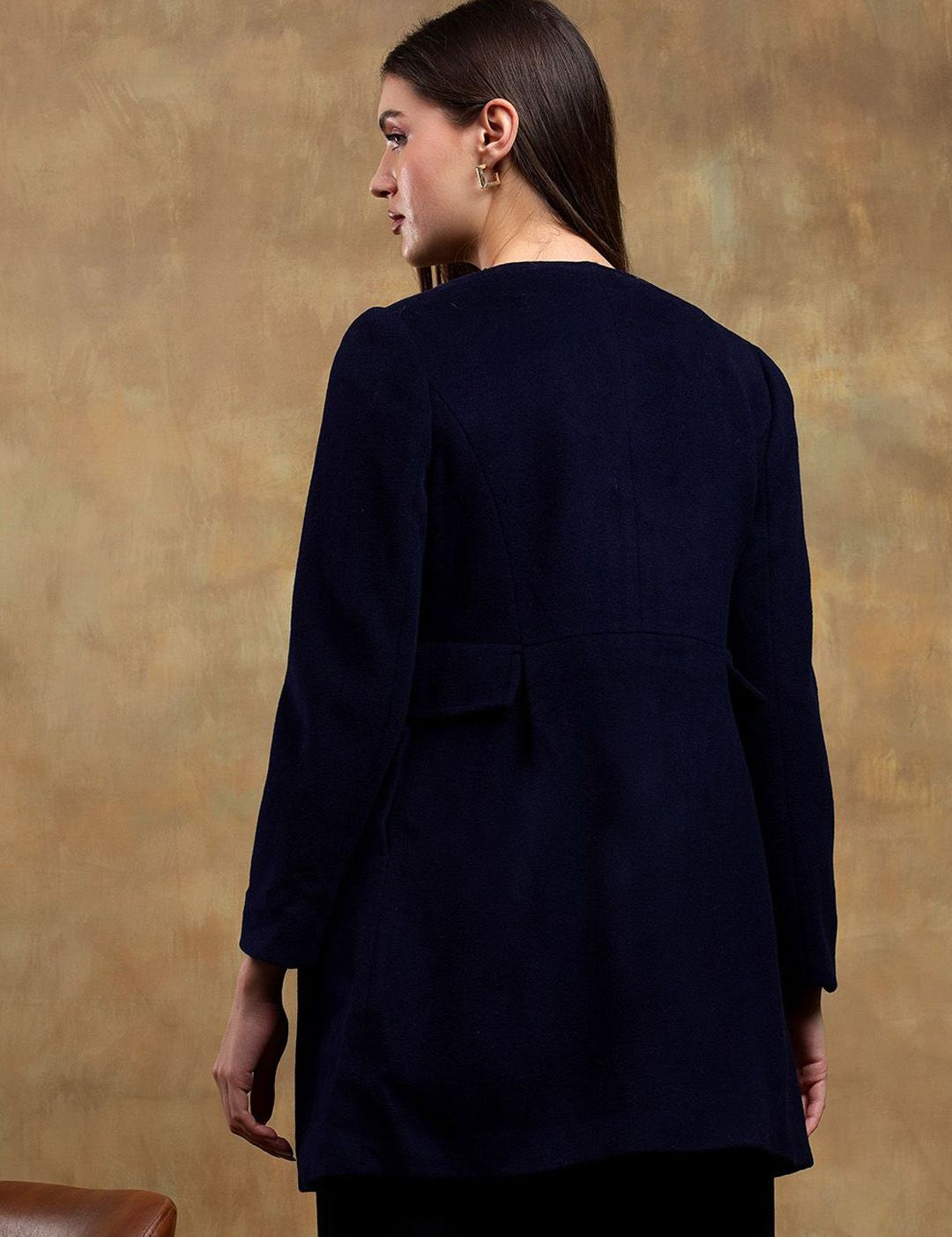 Kotty Women Solid Notched Overcoat