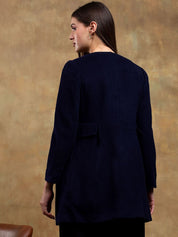 Kotty Women Solid Notched Overcoat