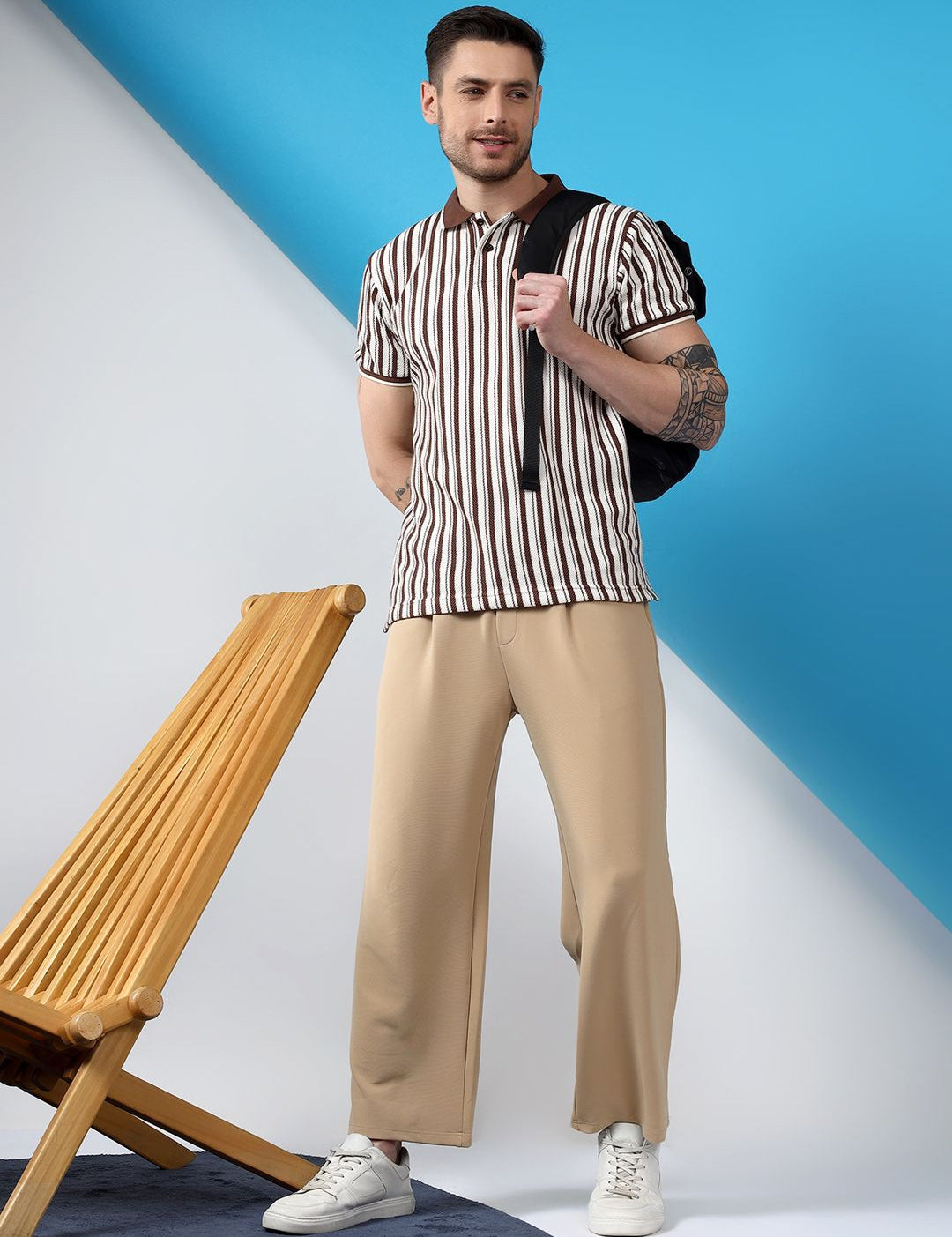 Kotty Men Low-Rise Pleated Trousers