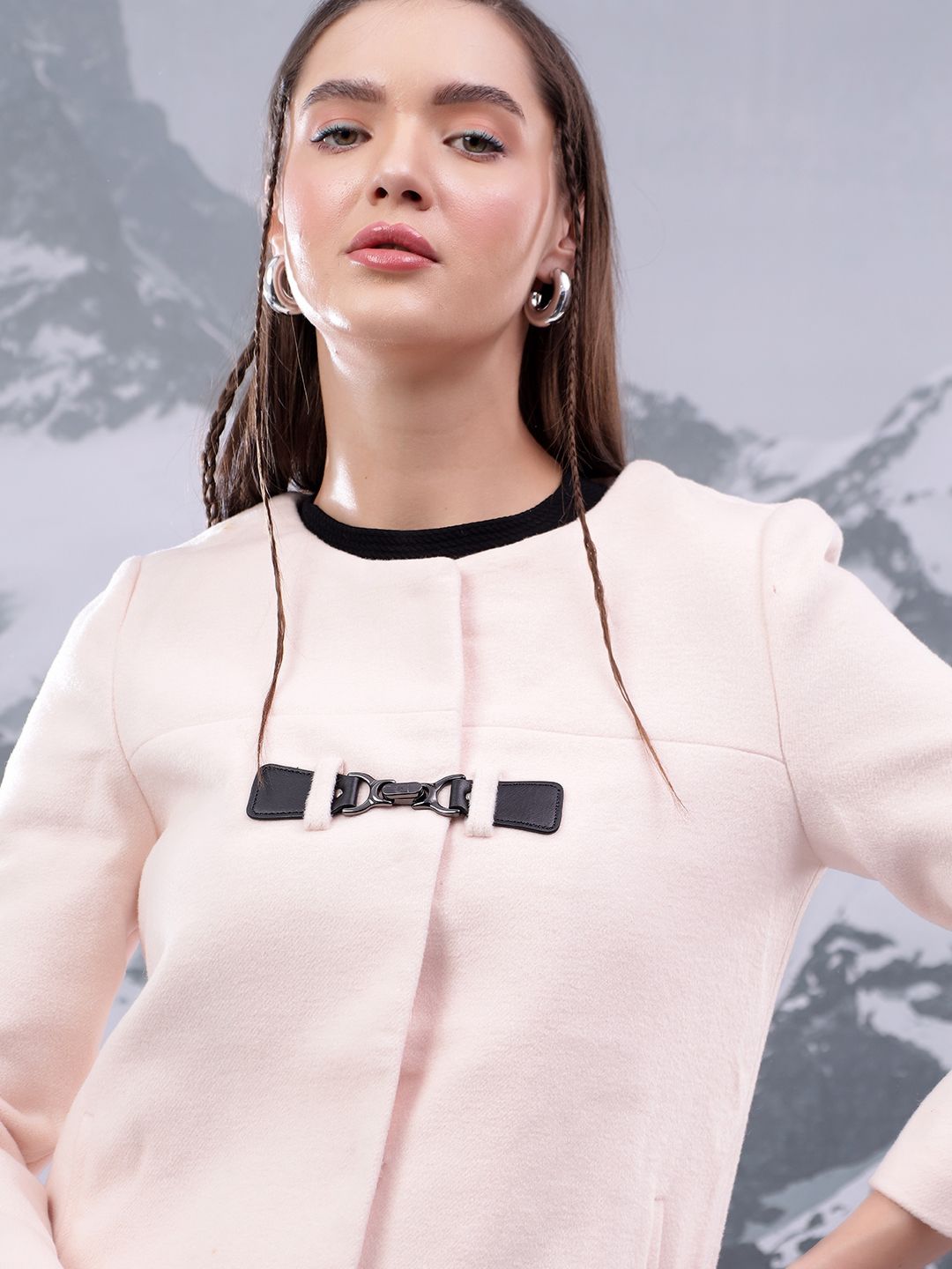 Kotty Women Mandarin Collar Overcoat