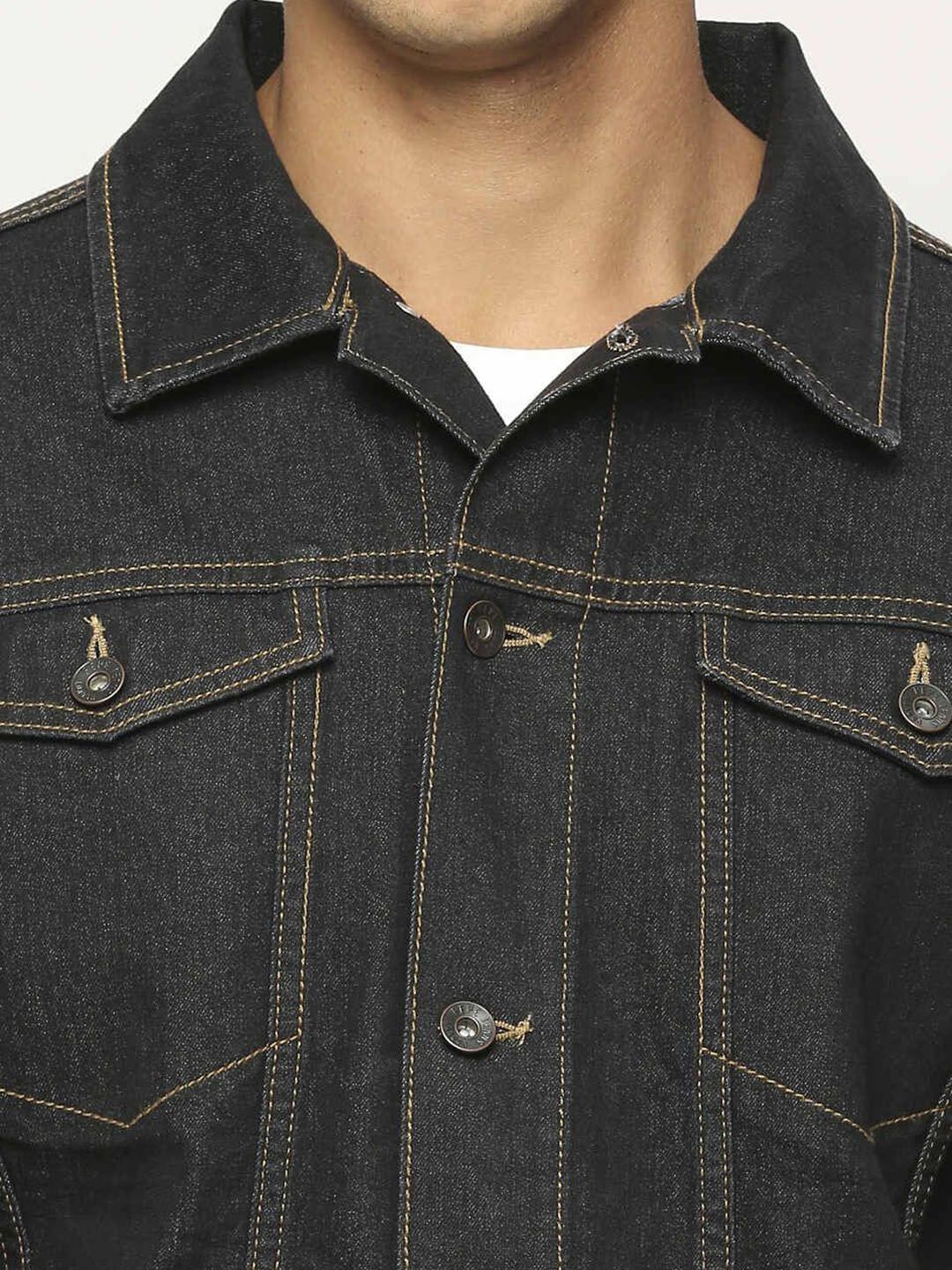 Kotty Men Insulator Denim Jacket with Patchwork