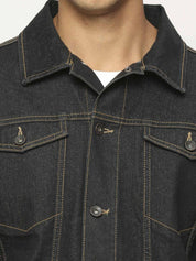 Kotty Men Insulator Denim Jacket with Patchwork