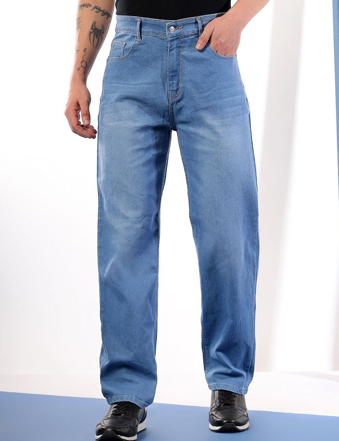 Kotty Men Comfort Regular Fit Mid-Rise Stretchable Jeans