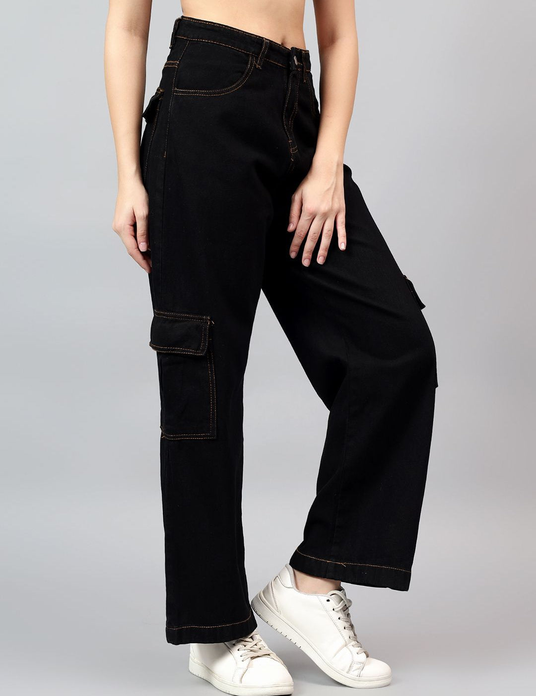 Kotty Women Straight Fit High-Rise Stretchable Jeans