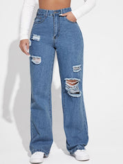 Kotty Women Straight Fit High-Rise Stretchable Jeans