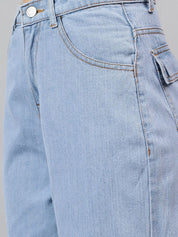 Kotty Women Straight Fit High-Rise Stretchable Cotton Jeans