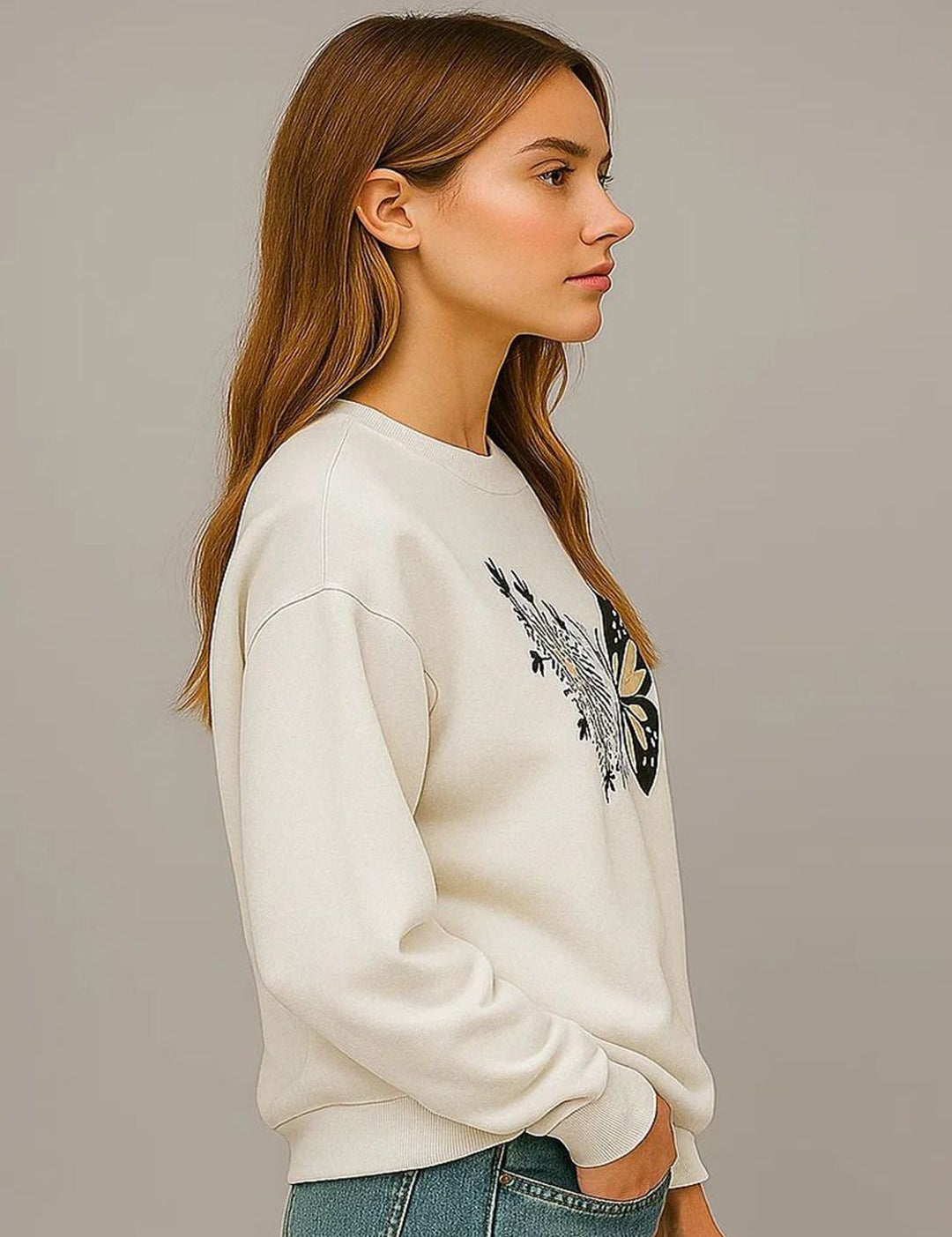 Kotty Women Graphic Printed Long Sleeves Sweatshirt