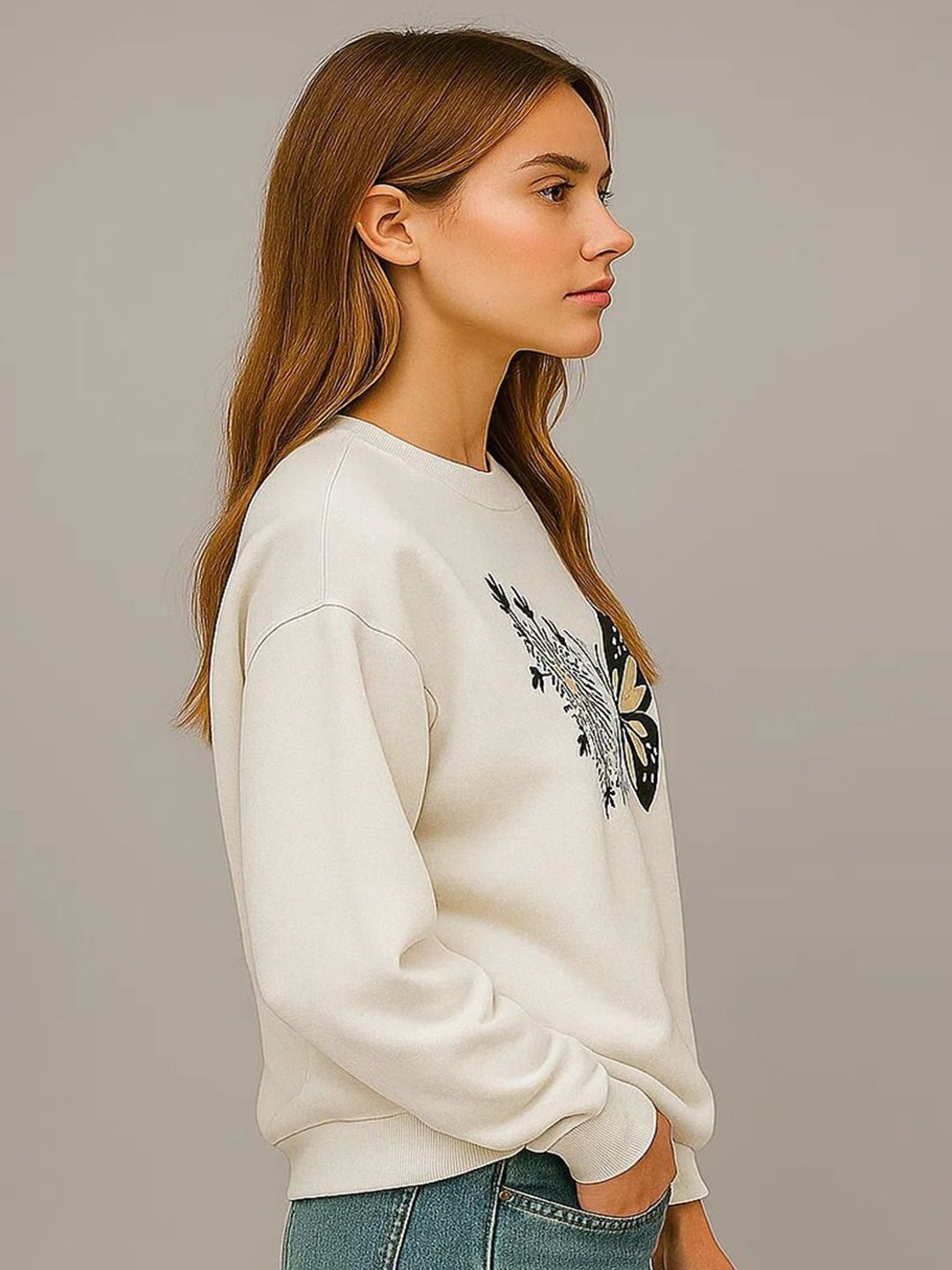 Kotty Women Graphic Printed Long Sleeves Sweatshirt