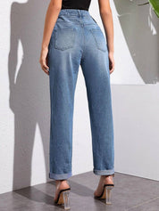 Kotty Women Straight Fit High-Rise Light Fade Stretchable Jeans