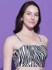 Kotty Women Abstract Printed Square Neck Top