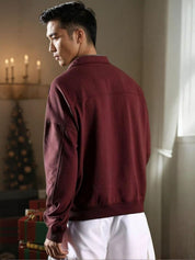 Kotty Men Mock Collar Cotton Sweatshirt