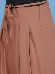 Kotty Women Classic Straight Fit High-Rise Pleated Trousers