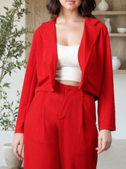 Kotty Lapel Collar Long Sleeves Coat With Trouser 