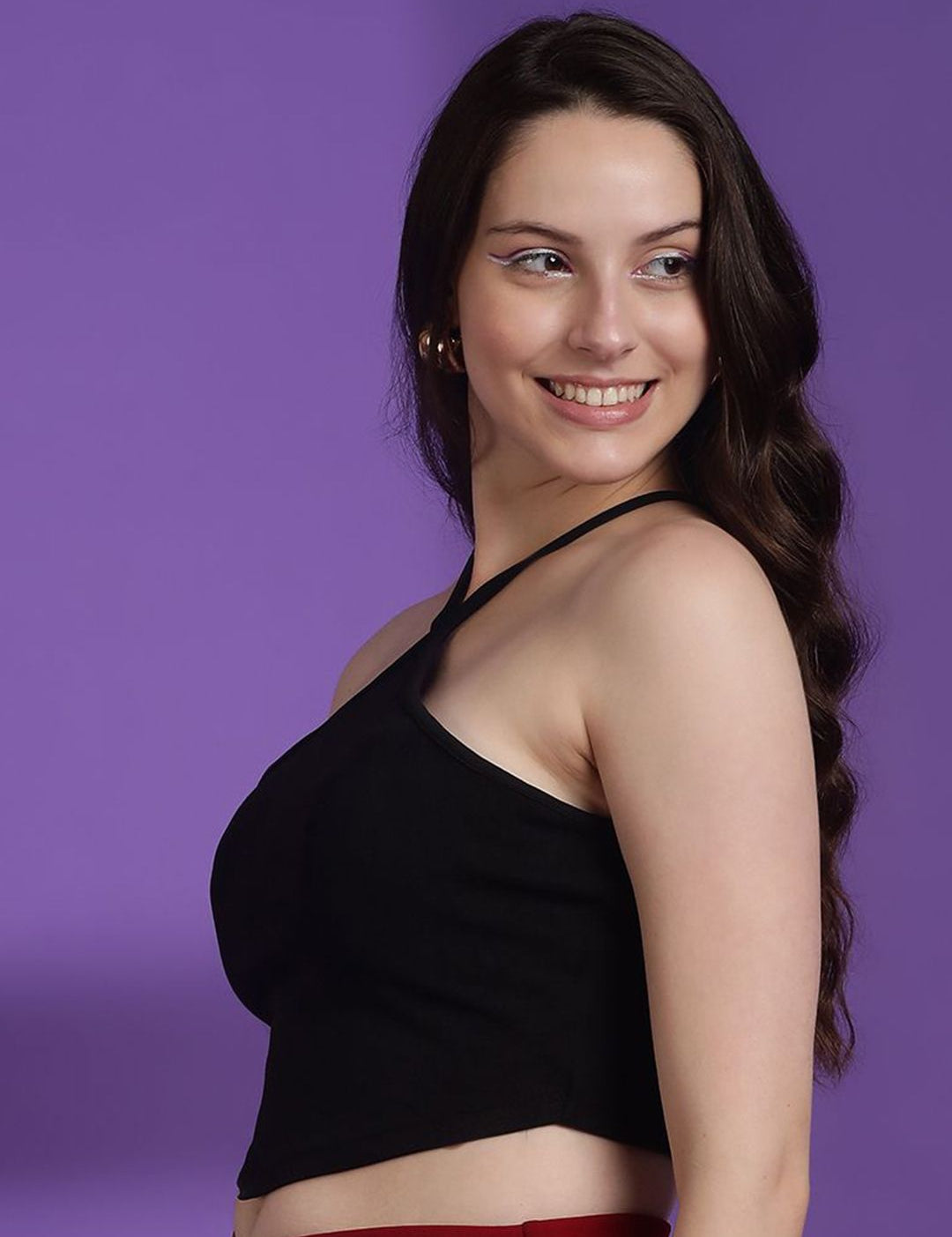 Kotty Women Solid Shoulder Straps Top