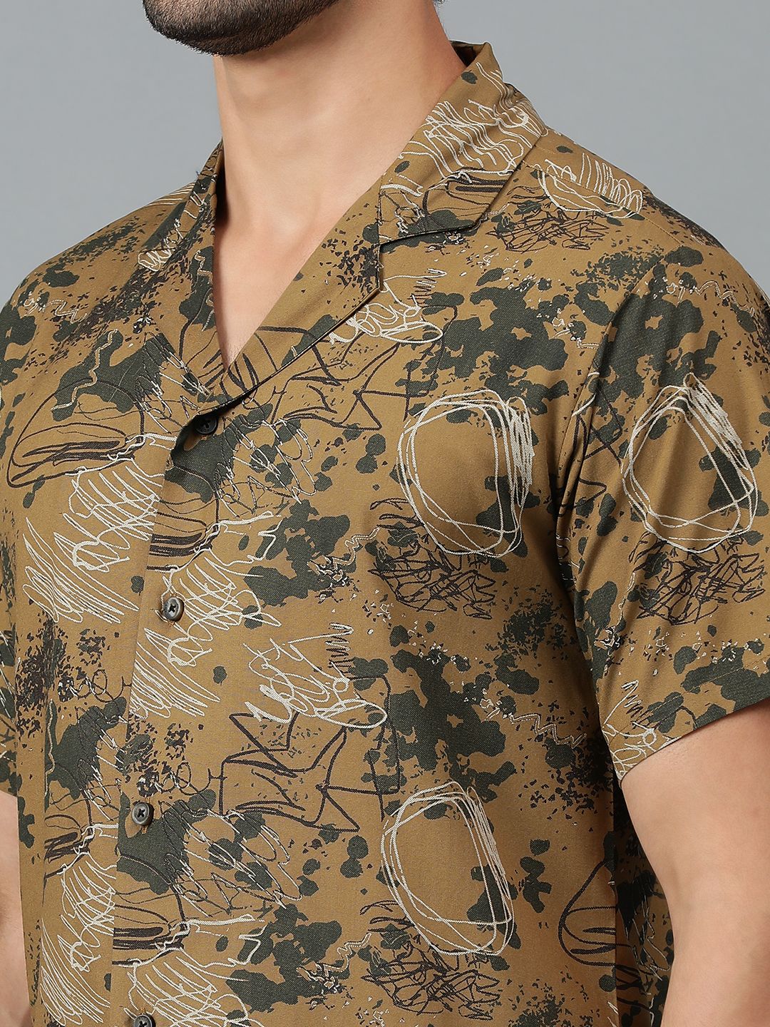 Kotty Men Abstract Printed Casual Shirt