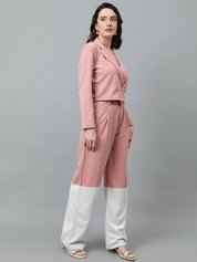 Kotty Women Colourblocked High-Rise Easy Wash Trousers