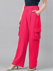 Kotty Women Relaxed Straight Leg High-Rise Trousers