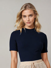 Kotty Women Solid High Neck Top