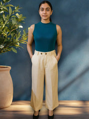 Kotty Women High-Rise Easy Wash Pleated Trousers