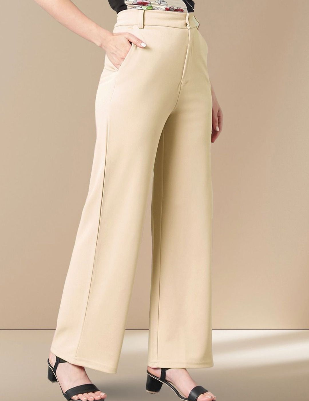 Kotty Women Straight Fit High-Rise Trousers