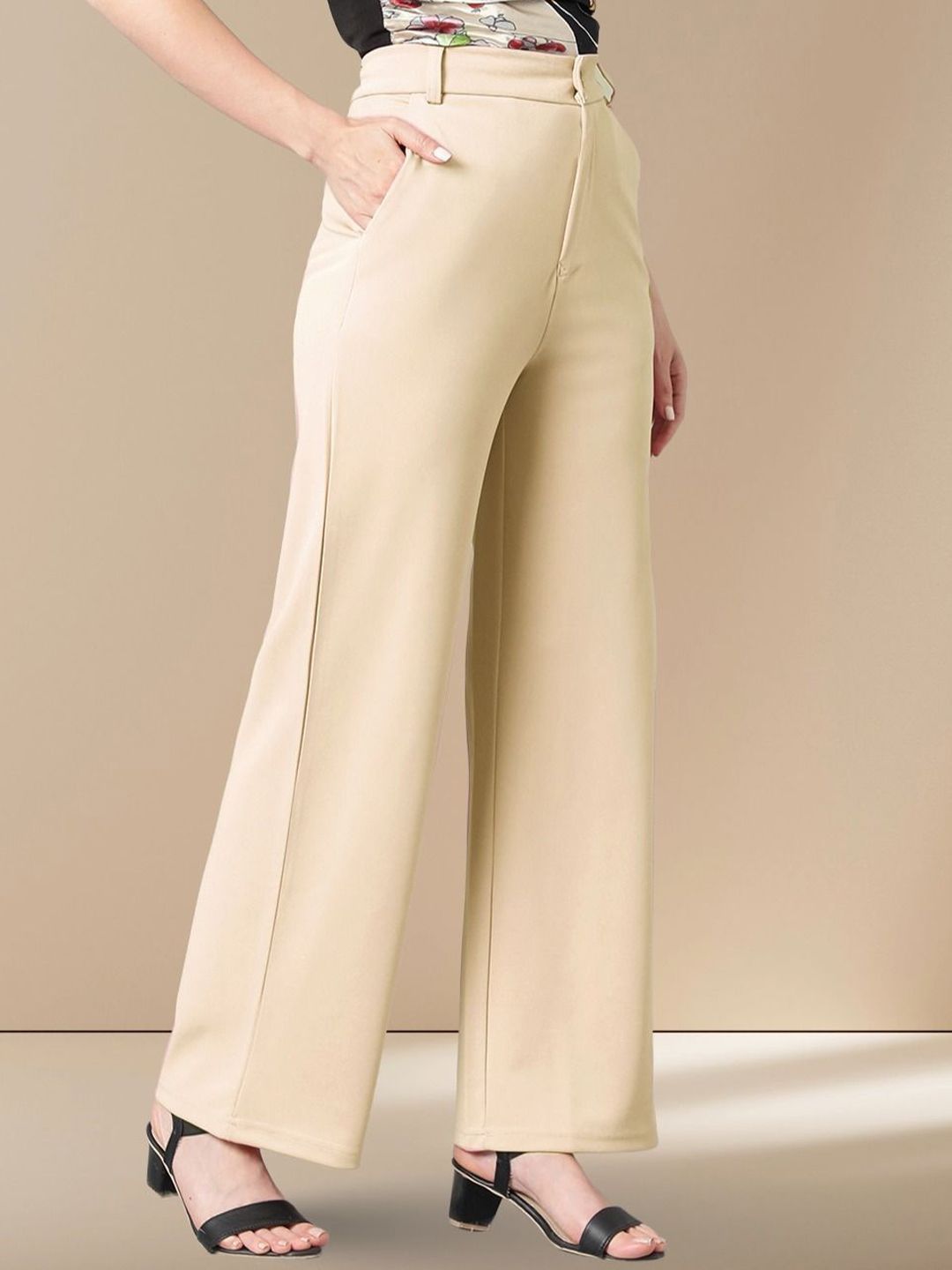 Kotty Women Straight Fit High-Rise Trousers