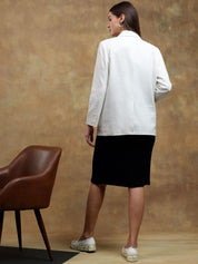 Kotty Notched Lapel Collar Long Sleeves Overcoat