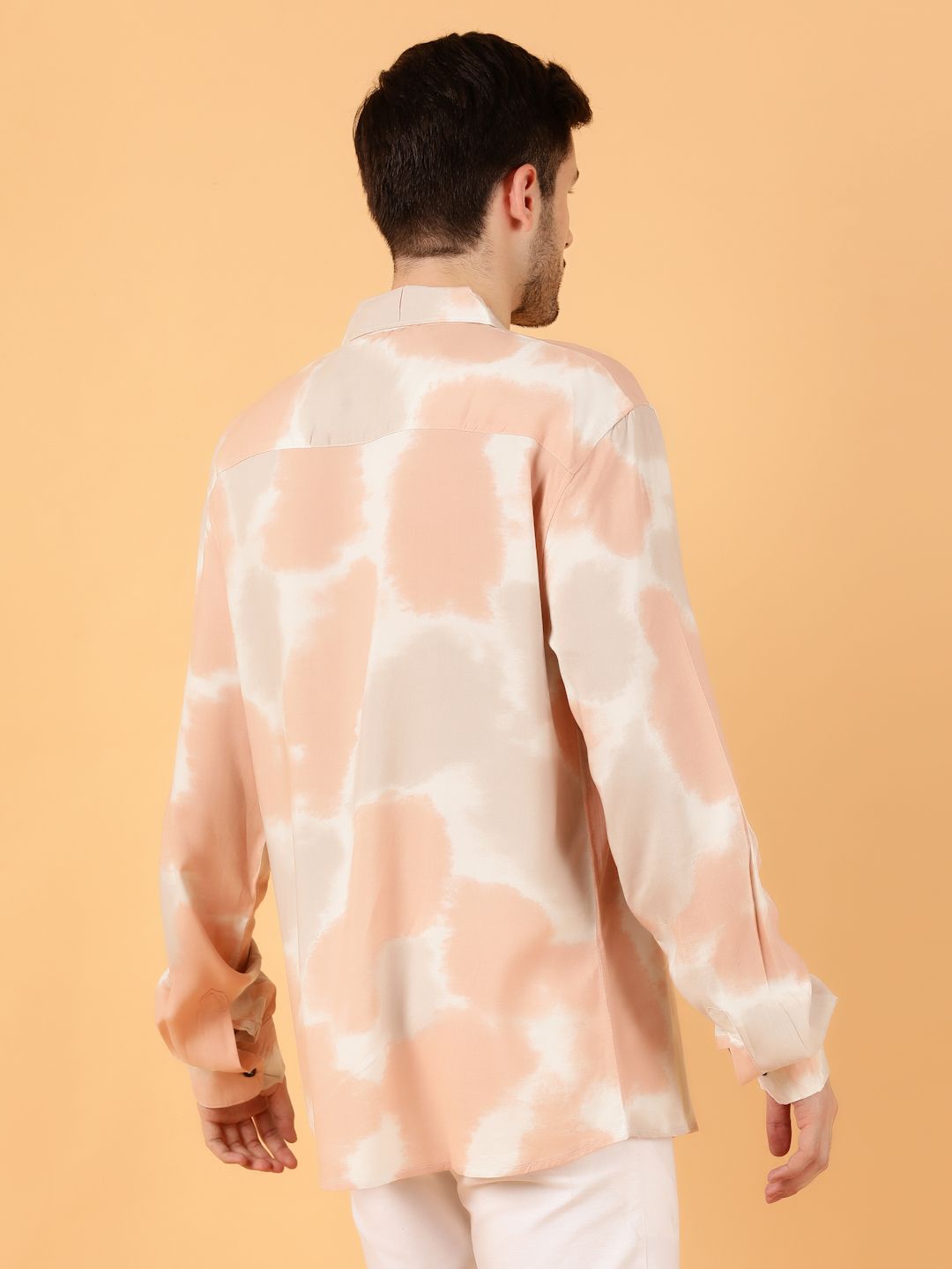 Kotty Men Relaxed Spread Collar Graphic Printed Cotton Casual Shirt