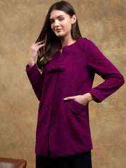 Kotty Solid Long Sleeves Overcoat