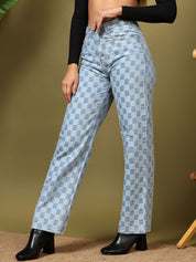 Kotty Women Straight Fit High-Rise Stretchable Jeans