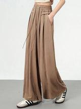Kotty Women Textured Flared High-Rise Trouser
