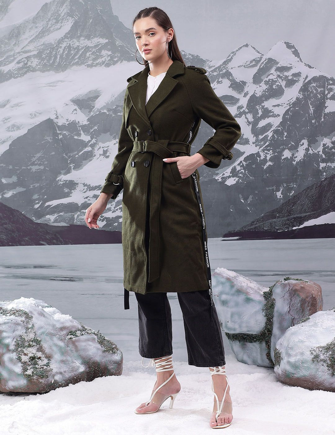 Kotty Women Double Breasted Overcoat