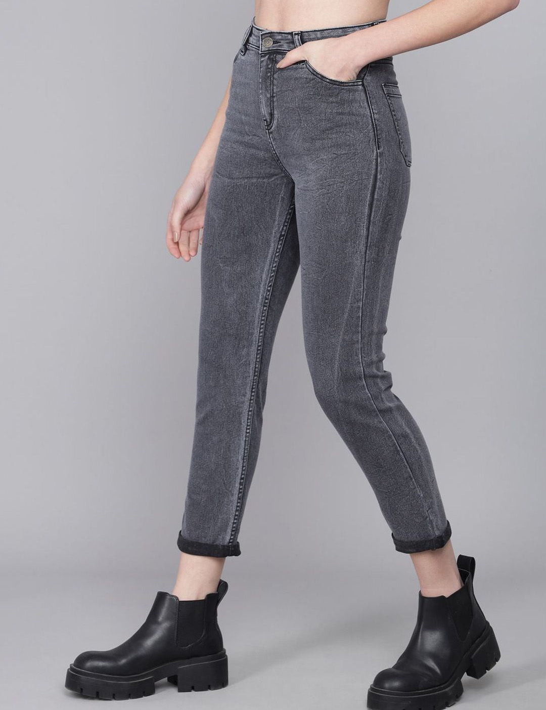 Kotty Women Jean Bootcut High-Rise Stretchable Jeans