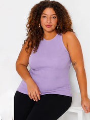 Kotty Women's Violet Round Neck Sleeveless Top | Casual Summer Top