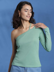 Kotty Women Solid One Shoulder Top